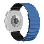 For Samsung Galaxy Watch8 / Watch8 Classic Magnetic Silicone Watch Band(Blue+Black)