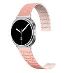 For Samsung Galaxy Watch8 / Watch8 Classic Two Color Loop Magnetic Silicone Watch Band(Peach+Light Pink)