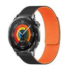 20mm Lychee Texture Soft Magnetic Silicone Watch Band(Black Orange)