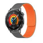 20mm Lychee Texture Soft Magnetic Silicone Watch Band(Gray Orange)