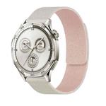 22mm Lychee Texture Soft Magnetic Silicone Watch Band(Starlight Pink)