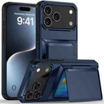 For iPhone 17 Pro Max Kalebol Flip Card Wallet Holder Shockproof Phone Case(Blue)