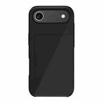 For iPhone 17 Air Kalebol 2 in 1 Shockproof Sliding Card Slot Phone Case(Black)