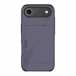 For iPhone 17 Air Kalebol 2 in 1 Shockproof Sliding Card Slot Phone Case(Navy Blue)