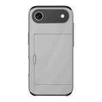 For iPhone 17 Air Kalebol 2 in 1 Shockproof Sliding Card Slot Phone Case(Gray)