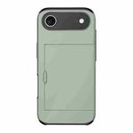 For iPhone 17 Air Kalebol 2 in 1 Shockproof Sliding Card Slot Phone Case(Army Green)