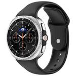 For Samsung Galaxy Watch8 / Watch8 Classic Reverse Buckle Silicone Watch Band(Black)