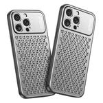 For iPhone 13 Pro Max Kalebol Metal Cooling Breathable Hollow Phone Case(Silver)
