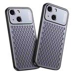 For iPhone 15 Plus Kalebol Metal Cooling Breathable Hollow Phone Case(Gray)