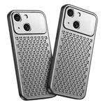 For iPhone 15 Plus Kalebol Metal Cooling Breathable Hollow Phone Case(Silver)