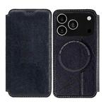 For iPhone 17 Pro Kalebol Flip Card Slot MagSafe Leather Phone Case(Black)