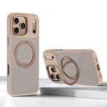 For iPhone 17 Pro Max Kalebol Rotating Magnetic Holder MagSafe Phone Case(Desert Gold)
