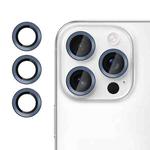 For iPhone 15 Pro Kalebol No Flicker Ultra-Thin Individual Camera Lens Tempered Glass Film(Titanium Blue)