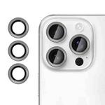 For iPhone 16 Pro Max Kalebol No Flicker Ultra-Thin Individual Camera Lens Tempered Glass Film(Titanium Gray)