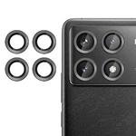 For Redmi K70 / K70 Pro / K70E Kalebol No Flicker Ultra-Thin Individual Camera Lens Tempered Glass Film(Black)