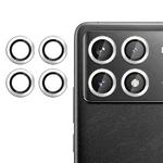 For Redmi K70 / K70 Pro / K70E Kalebol No Flicker Ultra-Thin Individual Camera Lens Tempered Glass Film(Silver)