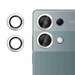 For Redmi Note 13 Pro 4G Kalebol No Flicker Ultra-Thin Individual Camera Lens Tempered Glass Film(Silver)