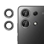 For Redmi Note 13 4G Kalebol No Flicker Ultra-Thin Individual Camera Lens Tempered Glass Film(Black)