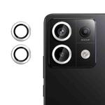 For Redmi Note 13 Pro 5G Kalebol No Flicker Ultra-Thin Individual Camera Lens Tempered Glass Film(Silver)