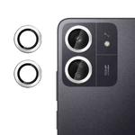 For Redmi 13C 4G Kalebol No Flicker Ultra-Thin Individual Camera Lens Tempered Glass Film(Silver)