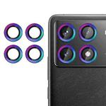 For Xiaomi Poco F6 Pro Kalebol No Flicker Ultra-Thin Individual Camera Lens Tempered Glass Film(Dazzling Colors)