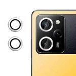 For Xiaomi Poco X5 Pro Kalebol No Flicker Ultra-Thin Individual Camera Lens Tempered Glass Film(Silver)