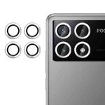 For Xiaomi Poco X6 Pro Kalebol No Flicker Ultra-Thin Individual Camera Lens Tempered Glass Film(Silver)