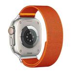 For Apple Watch 46mm / 49mm / 45mm / 44mm Adjustable Single Loop Elastic Nylon Watch Band(Orange)