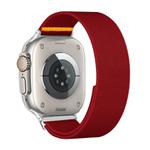 For Apple Watch 46mm / 49mm / 45mm / 44mm Adjustable Single Loop Elastic Nylon Watch Band(Red)