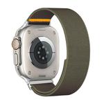 For Apple Watch 46mm / 49mm / 45mm / 44mm Adjustable Single Loop Elastic Nylon Watch Band(Army Green)