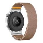 18mm Adjustable Single Loop Elastic Nylon Watch Band(Milk Tea)