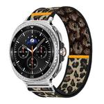 For Samsung Galaxy Watch8 / Watch8 Classic Adjustable Single Loop Elastic Nylon Watch Band(Leopard Print)