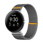 For Google Pixel Watch 3 45mm Adjustable Single Loop Elastic Nylon Watch Band(Gray)