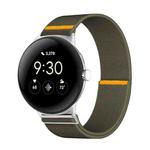 For Google Pixel Watch 3 45mm Adjustable Single Loop Elastic Nylon Watch Band(Army Green)