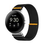 For Google Pixel Watch 3 45mm Adjustable Single Loop Elastic Nylon Watch Band(Black)