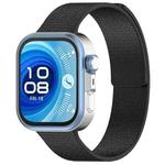 For Huawei Watch Fit4 / Fit4 Pro / Fit3 Lychee Texture Soft Magnetic Silicone Watch Band(Black)