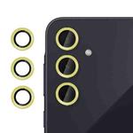 For Samsung Galaxy A55 5G Kalebol No Flicker Ultra-Thin Individual Camera Lens Tempered Glass Film(Gold)