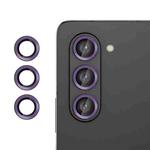 For Samsung Galaxy Z Fold5  Kalebol No Flicker Ultra-Thin Individual Camera Lens Tempered Glass Film(Purple)