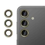 For Samsung Galaxy S24 5G Kalebol No Flicker Ultra-Thin Individual Camera Lens Tempered Glass Film(Titanium Yellow)
