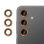 For Samsung Galaxy S24 5G Kalebol No Flicker Ultra-Thin Individual Camera Lens Tempered Glass Film(Orange)