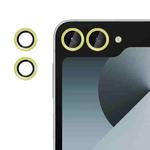 For Samsung Galaxy Z Flip6 Kalebol No Flicker Ultra-Thin Individual Camera Lens Tempered Glass Film(Gold)