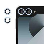 For Samsung Galaxy Z Flip6 Kalebol No Flicker Ultra-Thin Individual Camera Lens Tempered Glass Film(Distant Peak Blue)