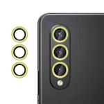 For Samsung Galaxy Z Fold3 Kalebol No Flicker Ultra-Thin Individual Camera Lens Tempered Glass Film(Gold)