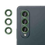For Samsung Galaxy Z Fold4 Kalebol No Flicker Ultra-Thin Individual Camera Lens Tempered Glass Film(Green)