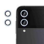 For Samsung Galaxy Z Flip4 Kalebol No Flicker Ultra-Thin Individual Camera Lens Tempered Glass Film(Distant Peak Blue)