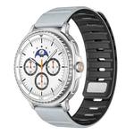 For Samsung Galaxy Watch8 / Watch8 Classic Norman Magnetic Silicone Watch Band(Light Gray Black)