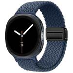 For Samsung Galaxy Watch8 / Watch8 Classic Loop Magnetic Buckle Braided Nylon Watch Band(Deep Blue)