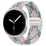 For Samsung Galaxy Watch8 / Watch8 Classic Loop Magnetic Buckle Braided Nylon Watch Band(Gray Powder Blue)