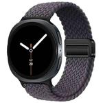 For Samsung Galaxy Watch8 / Watch8 Classic Loop Magnetic Buckle Braided Nylon Watch Band(Space Gray)