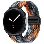For Samsung Galaxy Watch8 / Watch8 Classic Loop Magnetic Buckle Braided Nylon Watch Band(Camouflage Colorful)